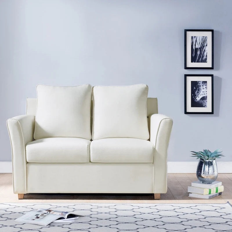Causeuse contemporaine rembourrée à accoudoirs évasés Golt par Furniture of America