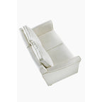 Causeuse contemporaine rembourrée à accoudoirs évasés Golt par Furniture of America