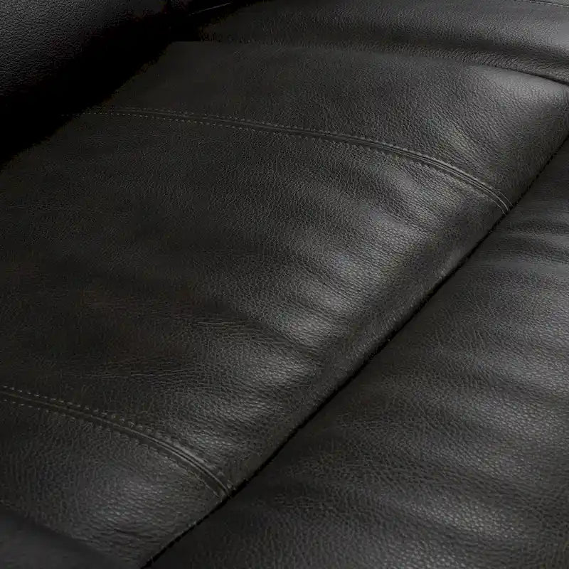 Causeuse inclinable électrique en cuir avec port USB, appuie-tête réglable, soutien lombaire réglable - S.O.