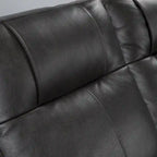 Causeuse inclinable électrique en cuir avec port USB, appuie-tête réglable, soutien lombaire réglable - S.O.