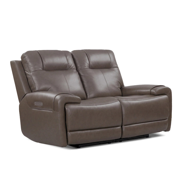 Causeuse inclinable électrique en cuir avec port USB, appuie-tête réglable, soutien lombaire réglable - S.O.