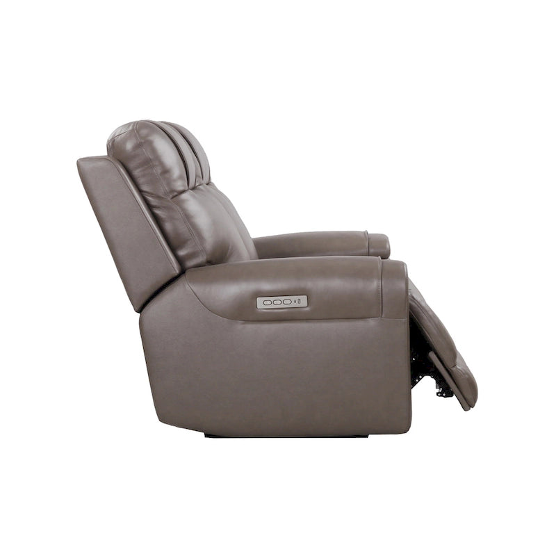 Causeuse inclinable électrique en cuir avec port USB, appuie-tête réglable, soutien lombaire réglable - S.O.