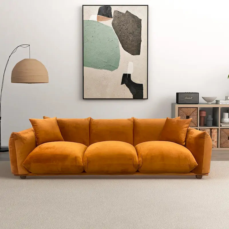 Canapé Arten Mid-Century Modern de Luxe en Boucle/Velours