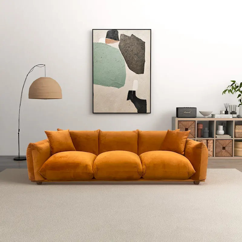Canapé Arten Mid-Century Modern de Luxe en Boucle/Velours