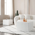 Table basse gigogne carrée moderne et glamour pour salon (lot de 2)