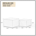 Table basse gigogne carrée moderne et glamour pour salon (lot de 2)