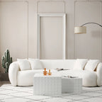 Table basse gigogne carrée moderne et glamour pour salon (lot de 2)