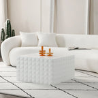 Table basse gigogne carrée moderne et glamour pour salon (lot de 2)
