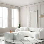 Table basse gigogne carrée moderne et glamour pour salon (lot de 2)