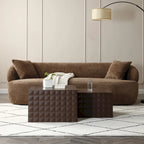 Table basse gigogne carrée moderne et glamour pour salon (lot de 2)