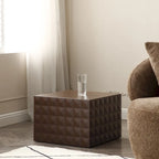 Table basse gigogne carrée moderne et glamour pour salon (lot de 2)
