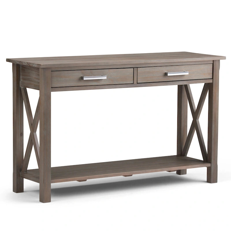 WYNDENHALL Waterloo Table console contemporaine en bois massif de 47 pouces de large - 47,4 pouces de large