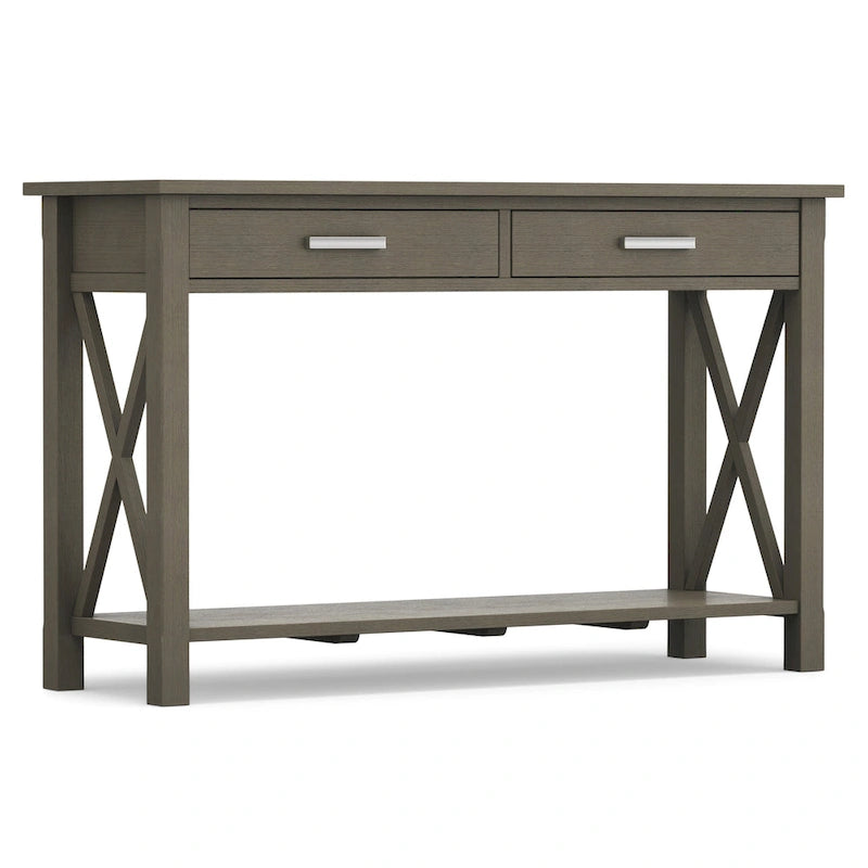 WYNDENHALL Waterloo Table console contemporaine en bois massif de 47 pouces de large - 47,4 pouces de large