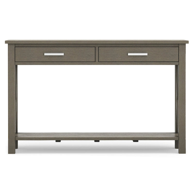 WYNDENHALL Waterloo Table console contemporaine en bois massif de 47 pouces de large - 47,4 pouces de large