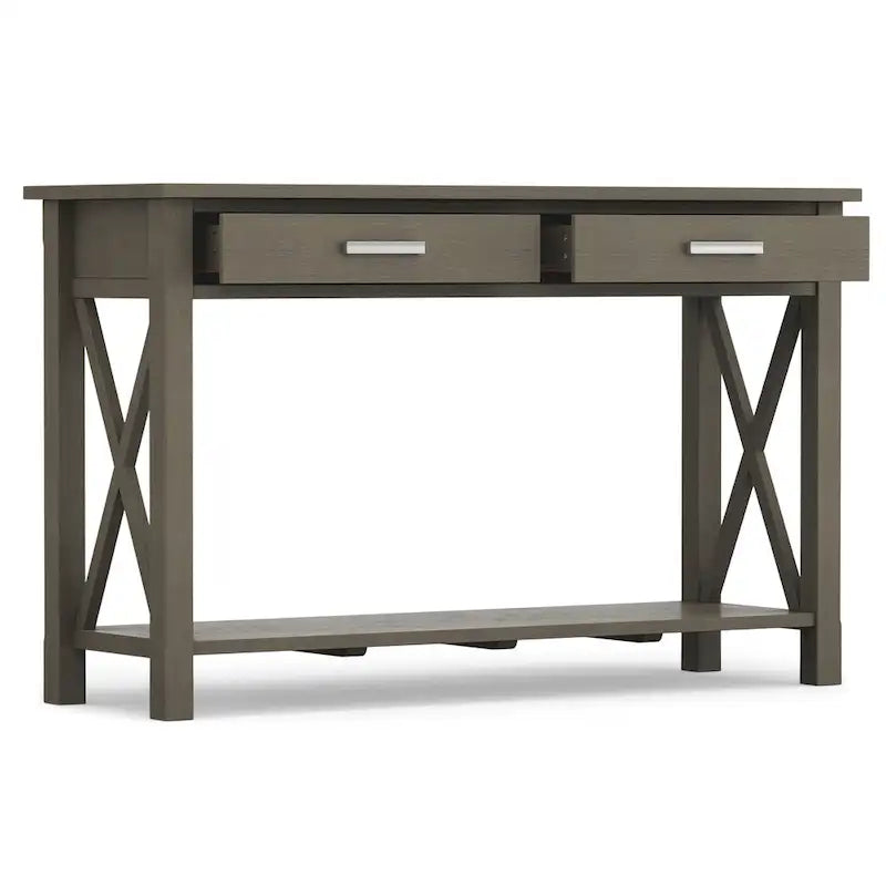WYNDENHALL Waterloo Table console contemporaine en bois massif de 47 pouces de large - 47,4 pouces de large