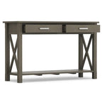 WYNDENHALL Waterloo Table console contemporaine en bois massif de 47 pouces de large - 47,4 pouces de large
