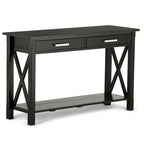 WYNDENHALL Waterloo Table console contemporaine en bois massif de 47 pouces de large - 47,4 pouces de large