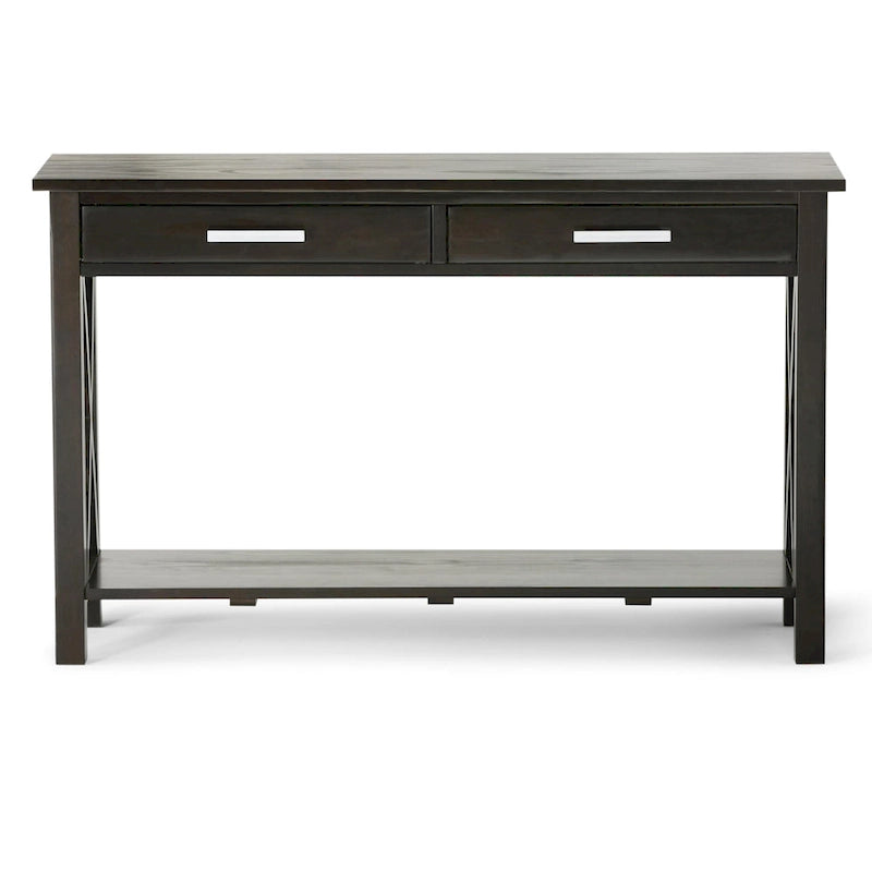 WYNDENHALL Waterloo Table console contemporaine en bois massif de 47 pouces de large - 47,4 pouces de large