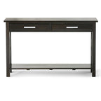 WYNDENHALL Waterloo Table console contemporaine en bois massif de 47 pouces de large - 47,4 pouces de large
