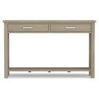 WYNDENHALL Waterloo Table console contemporaine en bois massif de 47 pouces de large - 47,4 pouces de large