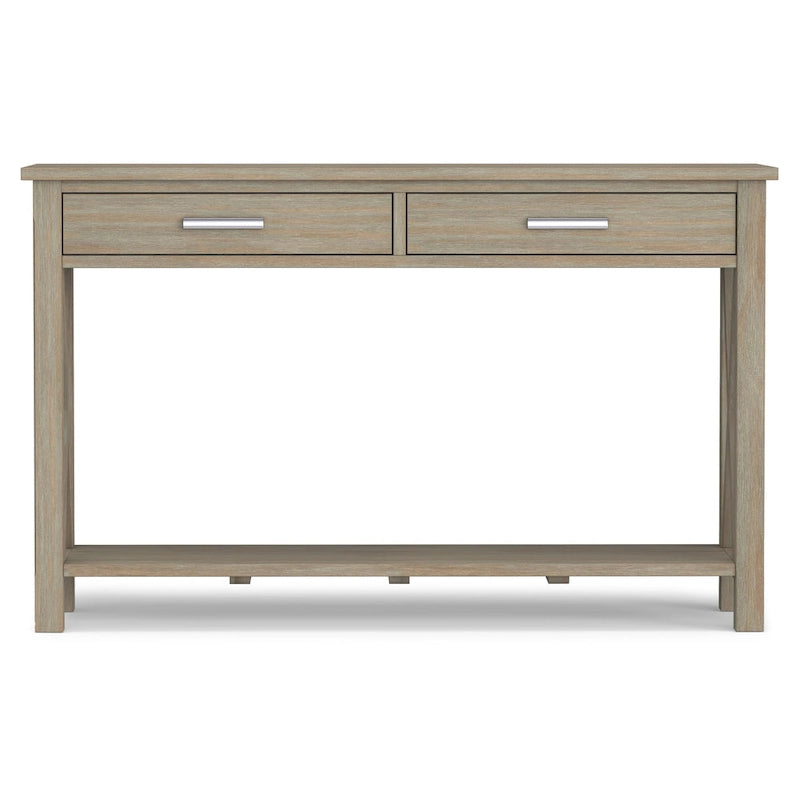 WYNDENHALL Waterloo Table console contemporaine en bois massif de 47 pouces de large - 47,4 pouces de large