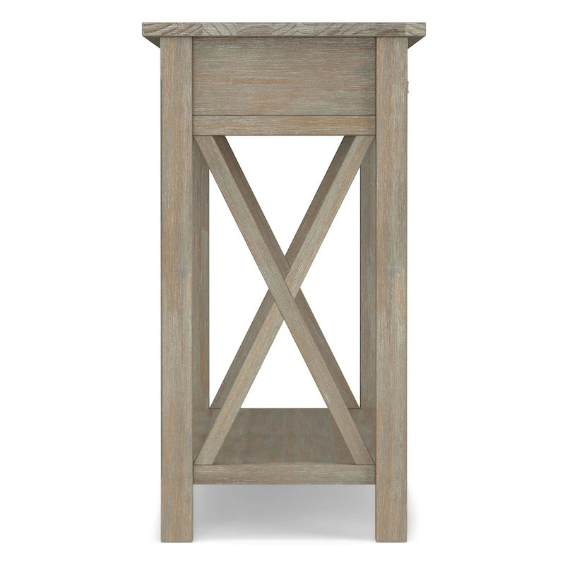WYNDENHALL Waterloo Table console contemporaine en bois massif de 47 pouces de large - 47,4 pouces de large
