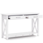 WYNDENHALL Waterloo Table console contemporaine en bois massif de 47 pouces de large - 47,4 pouces de large