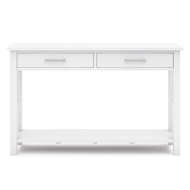 WYNDENHALL Waterloo Table console contemporaine en bois massif de 47 pouces de large - 47,4 pouces de large