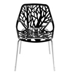 4 chaises de salle à manger/fauteuils de salon noirs de style nid d'oiseau