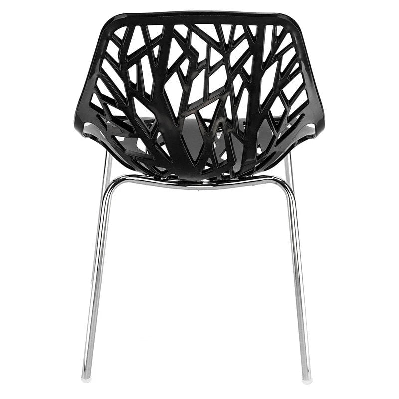 4 chaises de salle à manger/fauteuils de salon noirs de style nid d'oiseau