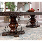 Table à manger Baburam de 120 pouces de style traditionnel cerise de Furniture of America