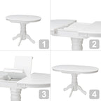Table à manger ovale à piédestal extensible Dilon