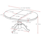 Table à manger ovale à piédestal extensible Dilon