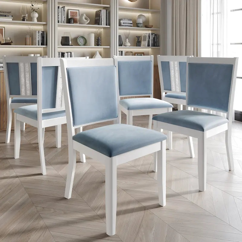 Chaises de salle à manger CraftPorch Luxurious Crystal Diamond Strip (Lot de 6)