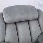 Fauteuil inclinable manuel rembourré en tissu doux avec masseur et fonction chauffante