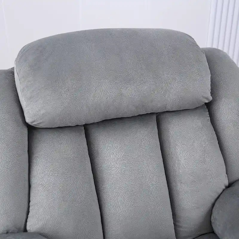 Fauteuil inclinable manuel rembourré en tissu doux avec masseur et fonction chauffante