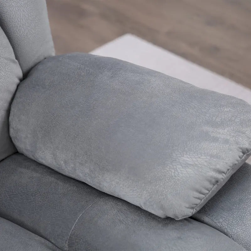 Fauteuil inclinable manuel rembourré en tissu doux avec masseur et fonction chauffante
