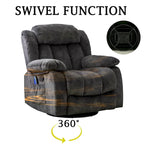 Fauteuil inclinable manuel rembourré en tissu doux avec masseur et fonction chauffante