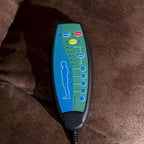 Fauteuil inclinable manuel rembourré en tissu doux avec masseur et fonction chauffante