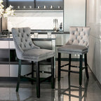 Tabourets de bar en velours