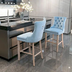 Tabourets de bar en velours