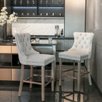 Tabourets de bar en velours