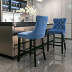 Tabourets de bar en velours