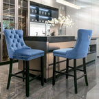 Tabourets de bar en velours