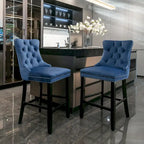 Tabourets de bar en velours