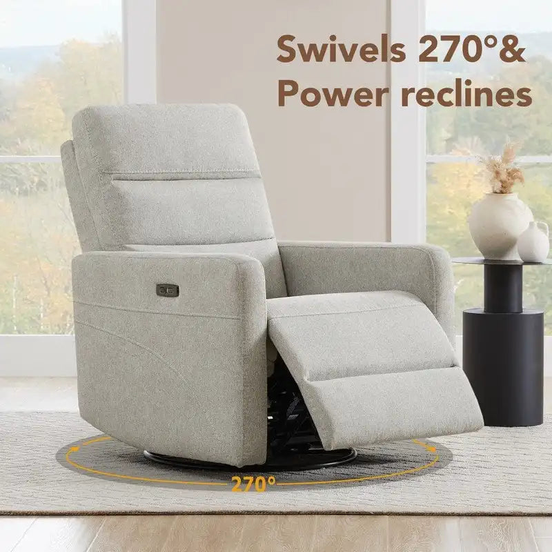 Fauteuil inclinable pivotant Jason Power avec ports de chargement USB pour appui-tête