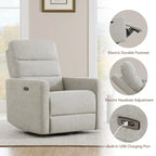 Fauteuil inclinable pivotant Jason Power avec ports de chargement USB pour appui-tête