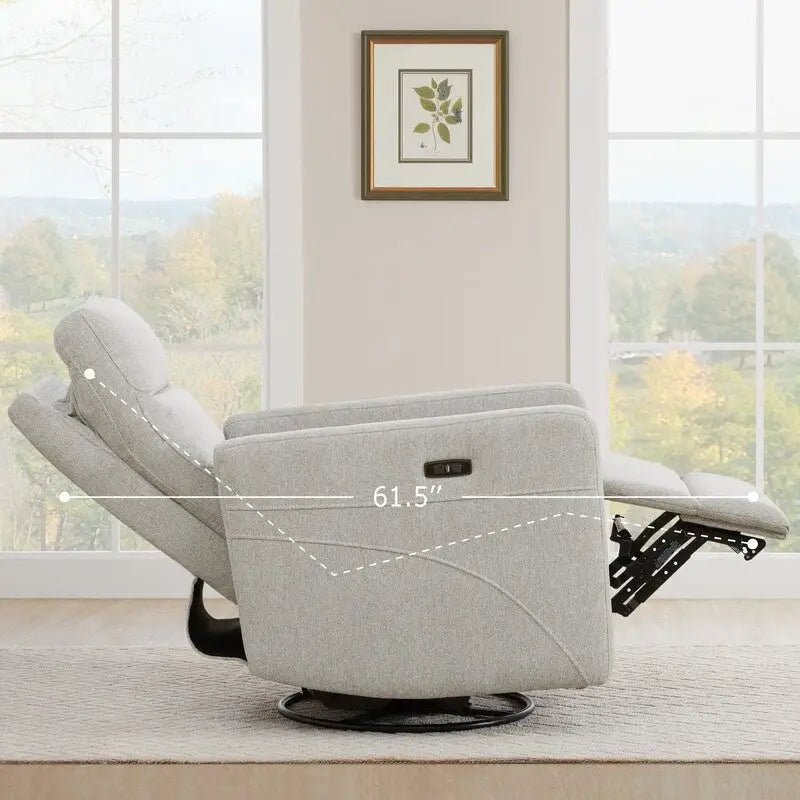 Fauteuil inclinable pivotant Jason Power avec ports de chargement USB pour appui-tête