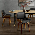 Chaises de salle à manger tapissées en bois (Lot de 2)