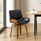 Chaises de salle à manger tapissées en bois (Lot de 2)